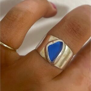 The Salty Gem Bold Sea Glass Ring (Handmade)